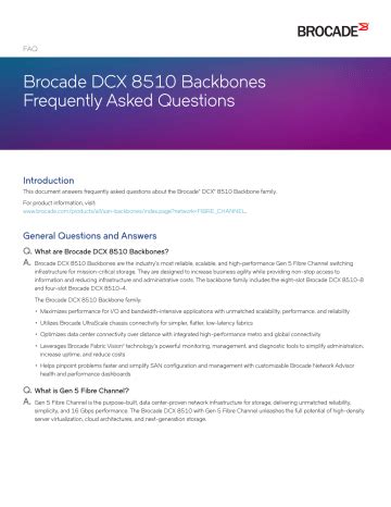 frequently asked questions about dcx 8510